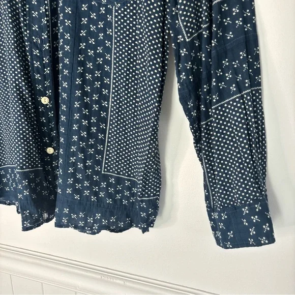 Denim & Supply Ralph Lauren Women Patchwork Button Shirt Size XL Country *L66 - Picture 7 of 13